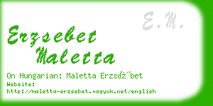 erzsebet maletta business card